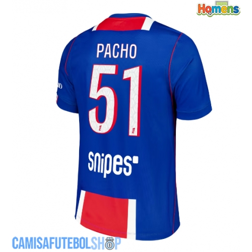 Camisa de time de futebol Paris Saint-Germain Willian Pacho #51 Replicas 1º Equipamento 2026-27 Manga Curta